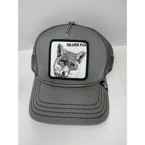 Goorin Bros The Farm Animal Grey Trucker Hat Silver Fox Rare SnapBack Cap